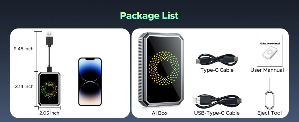 Lamtto 3-in-1 Wireless CarPlay Box