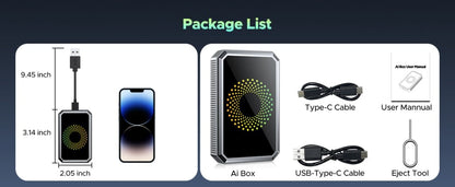 Lamtto 3-in-1 Wireless CarPlay Box